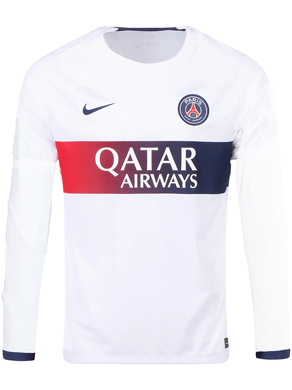 Paris saint-germain seconda maglia da calcio per abbigliamento sportivo da uomo in maglia a maniche lunghe da trasferta seconda maglia da calcio 2023-2024